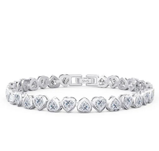 .925 TENNIS HEART CUT ZIRCONIAS