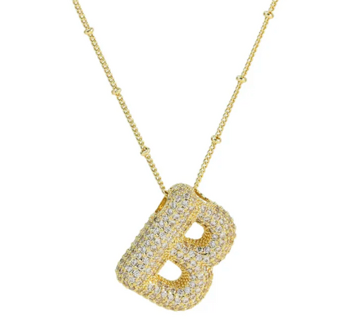 BLING BUBBLE INITIAL NECKLACE 💧