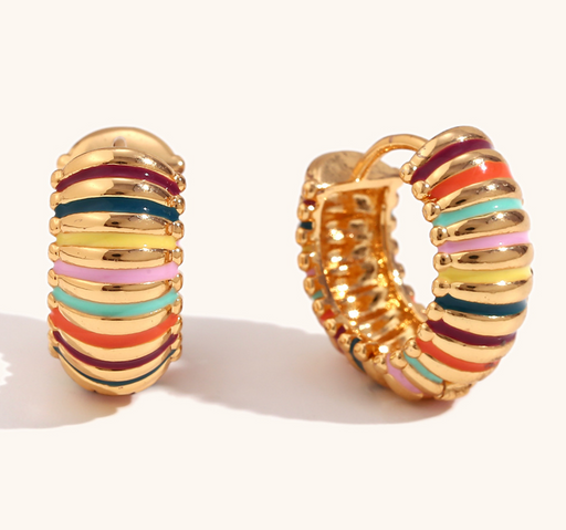 RAINBOW CARACOL EARRINGS π§