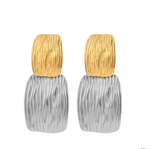 TWO TONE ASHA EARRINGS π§