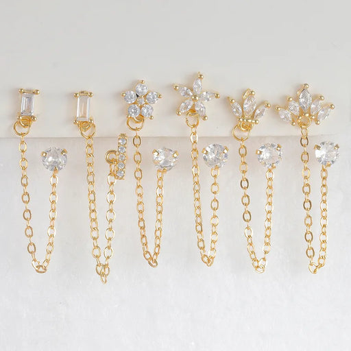 PIERCING CHAIN EARRINGS (1) π§