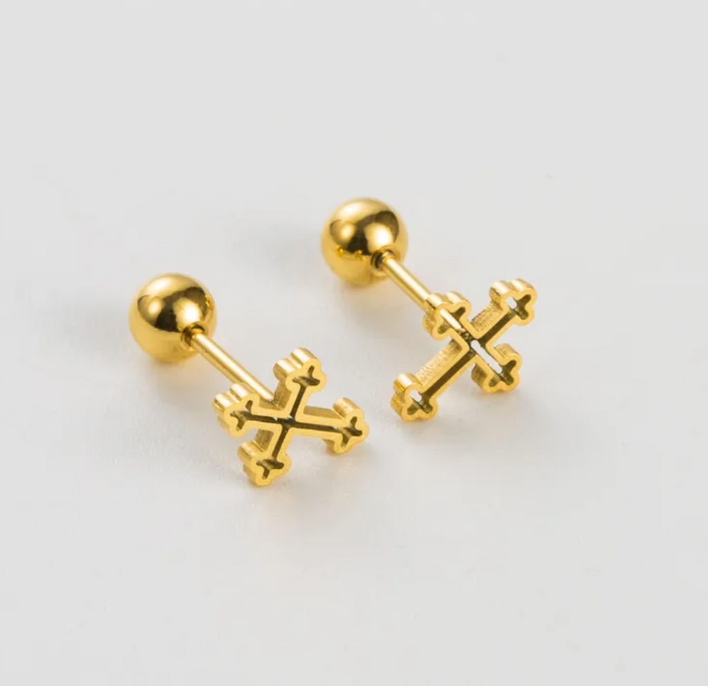 JOLIE CROSS STUDS