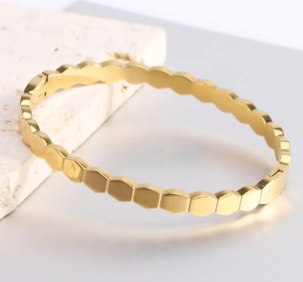 HONEYCOMB BANGLE BRACELET