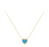 .925 DAINTY TURQUOISE HEART