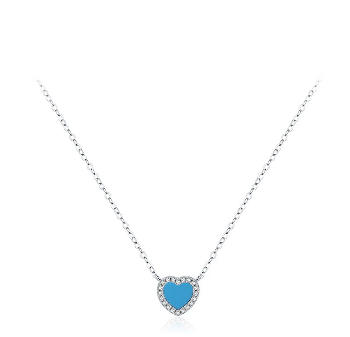 .925 DAINTY TURQUOISE HEART