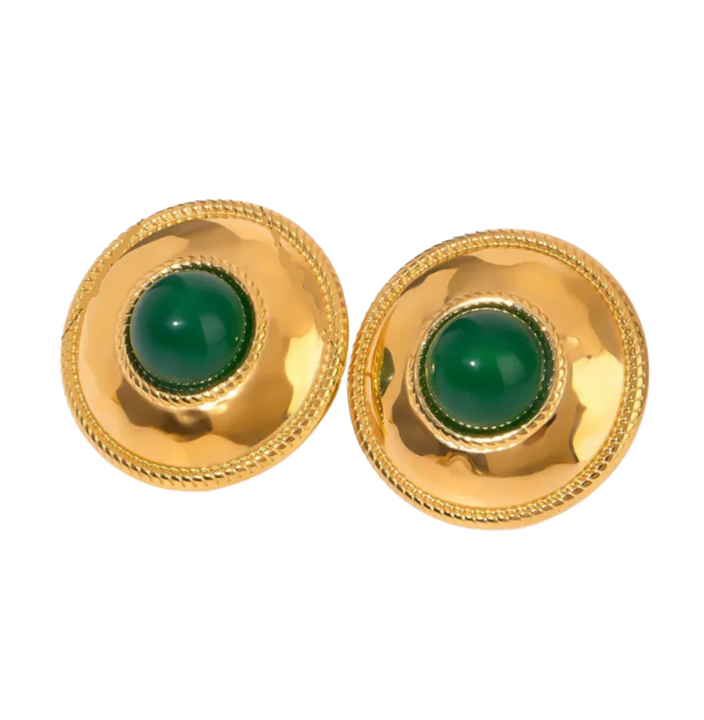 GREEN AGATE EARRINGS 💧