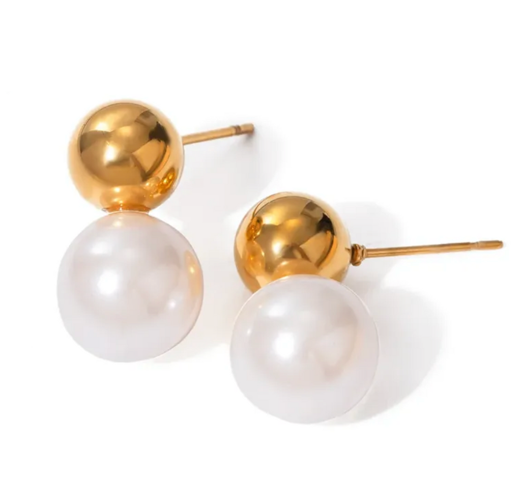 PEARL BULLET EARRINGS 💧