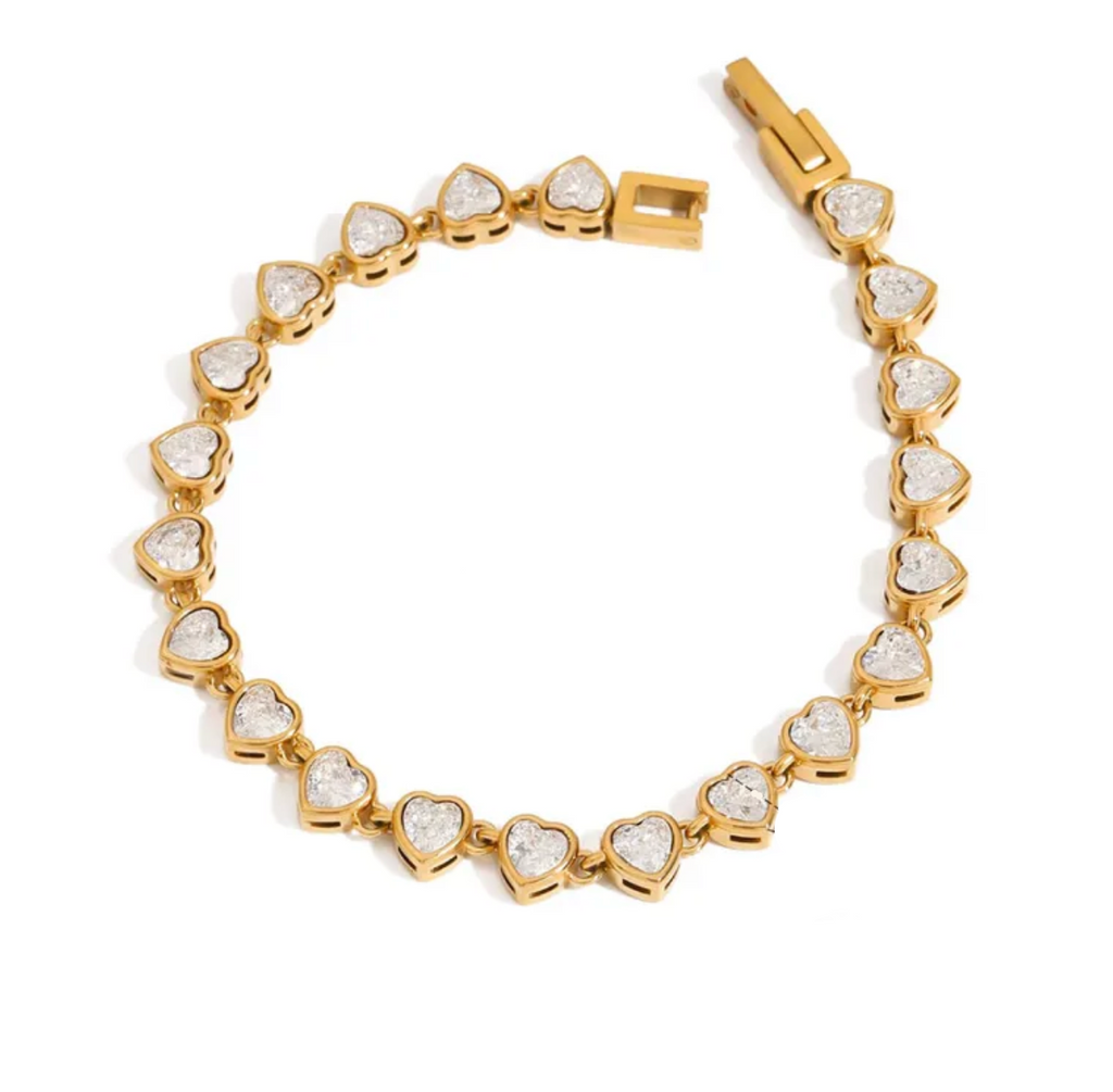 HEART TENNIS BRACELET 💧