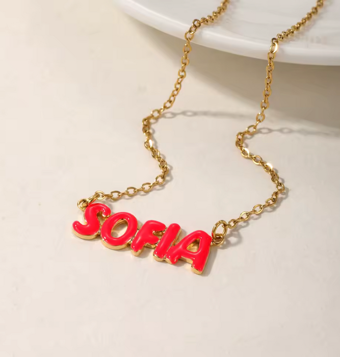 CUSTOM COLORS NAME CHAIN💧