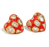 BEDAZZLED RED HEART EARRINGS 💧