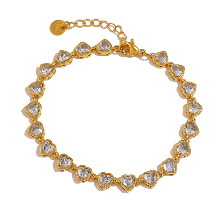 HEART TENNIS BRACELET 💧