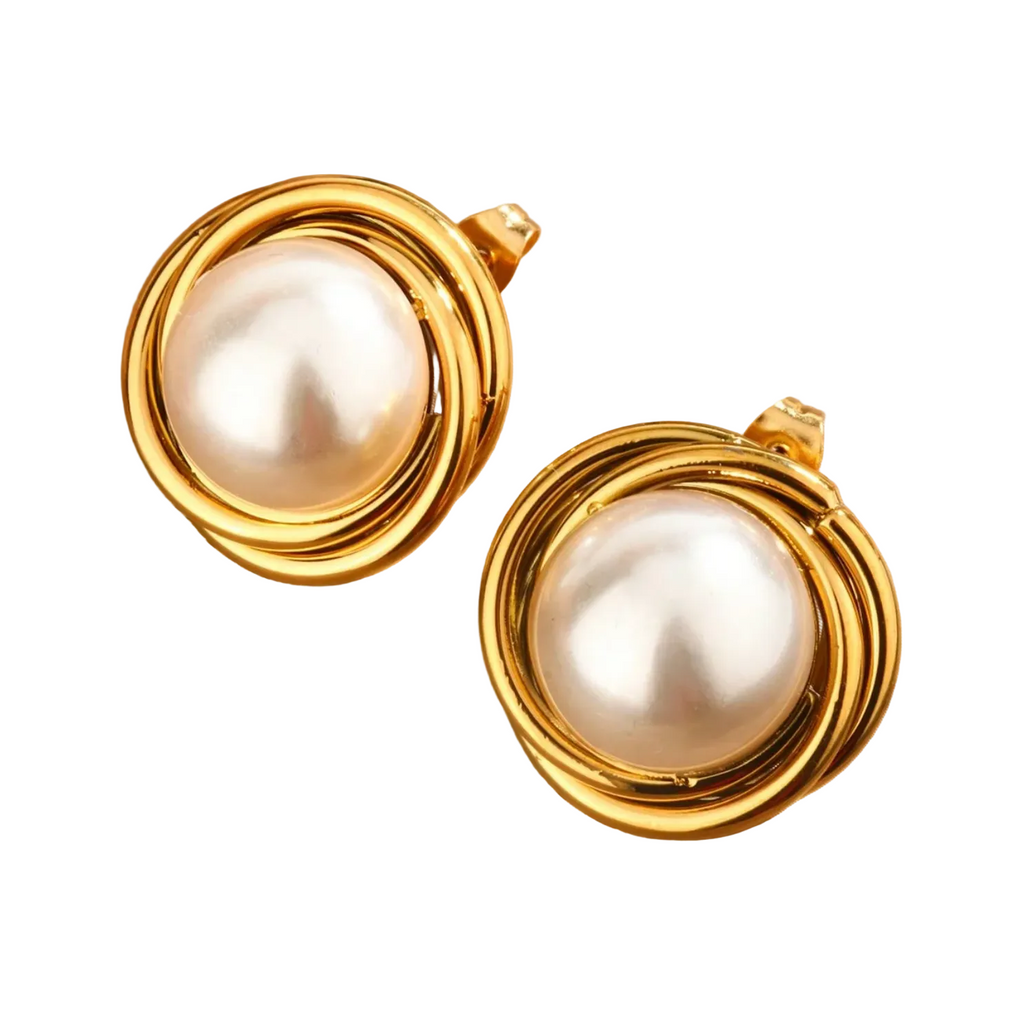 PEARL HALO EARRINGS 💧