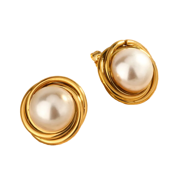 PEARL HALO EARRINGS 💧