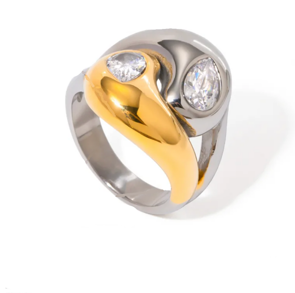 BOLO 2 TONE RING 💧 - ATTICA JEWELS