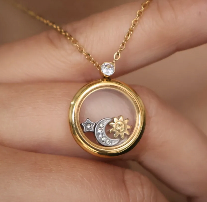 UNIVERSE GLASS DIAL NECKLACE 💧