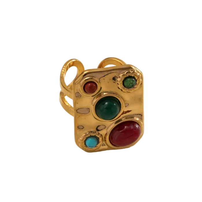 SQUARE GEM RING 💧