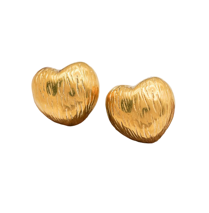 HEART PUFFY STUDS 💧