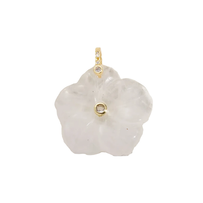 FLOWER NATURAL STONE CHARM