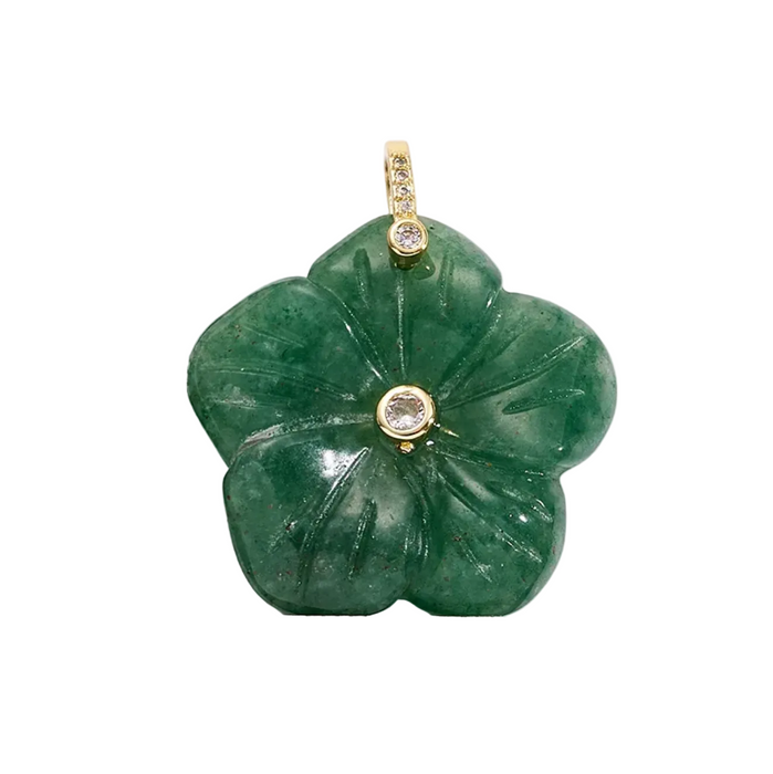 FLOWER NATURAL STONE CHARM
