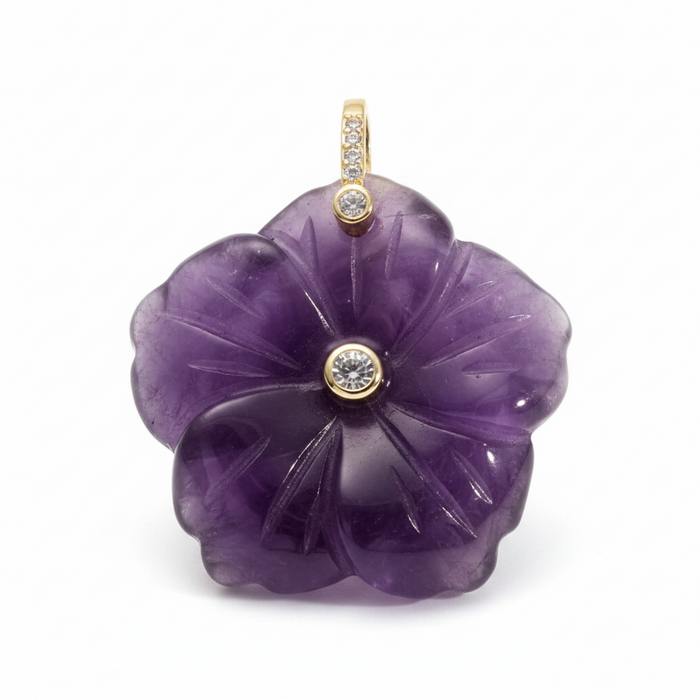 FLOWER NATURAL STONE CHARM