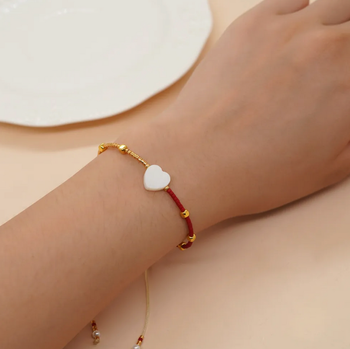MIYUKI HEART BRACELET