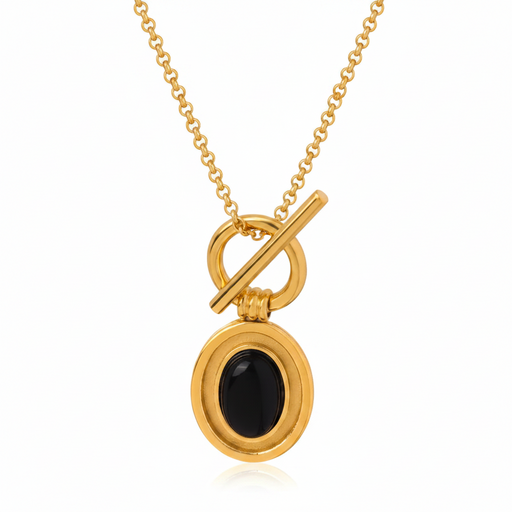 BLACK AGATA NECKLACE 💧