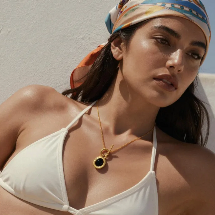 BLACK AGATA NECKLACE 💧