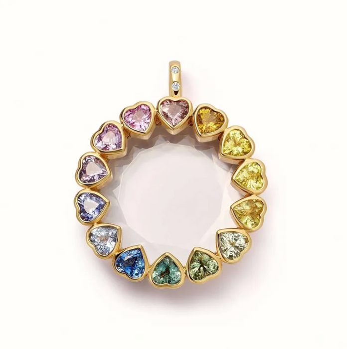 COLOR HEARTS MEMORY LOCKET (No Chain)