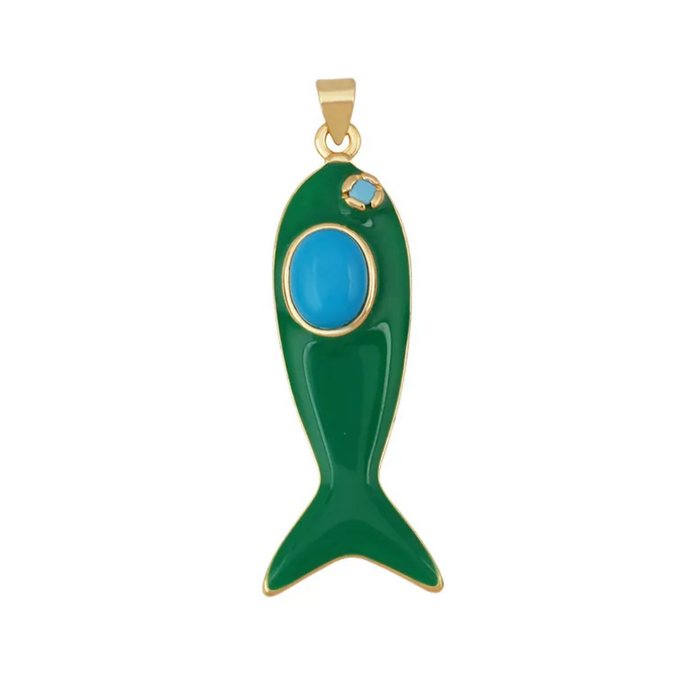 NATURAL STONES SARDINE CHARM
