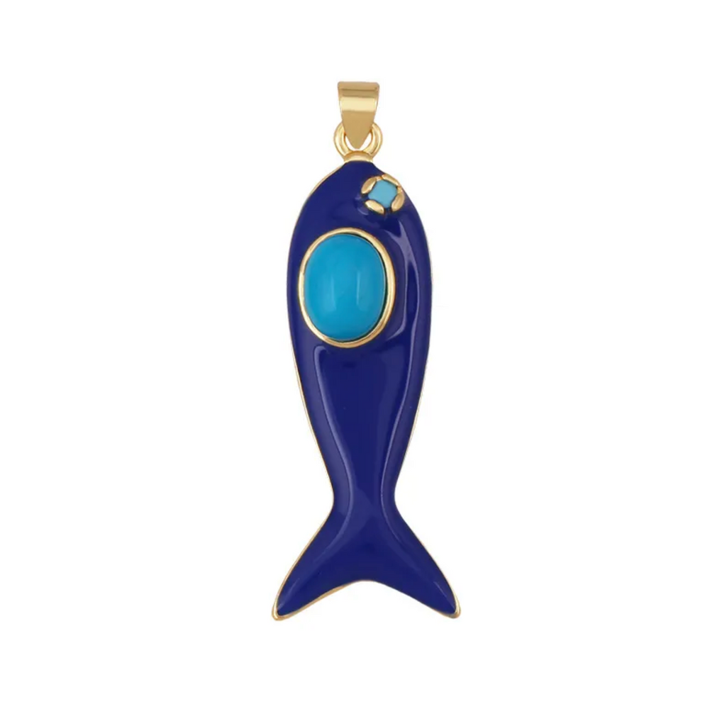NATURAL STONES SARDINE CHARM