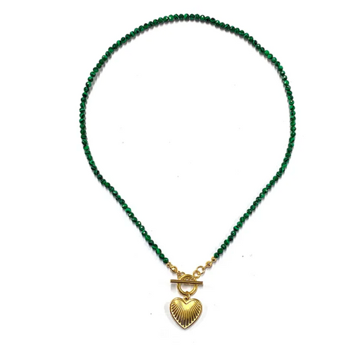 HEART MALACHITE NECKLACE 💧
