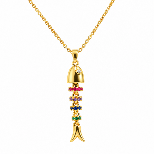 VENTRICULATED FISH NECKLACE
