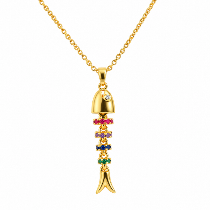 VENTRICULATED FISH NECKLACE