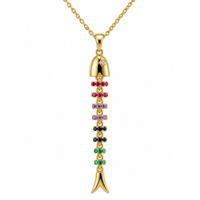 VENTRICULATED FISH NECKLACE