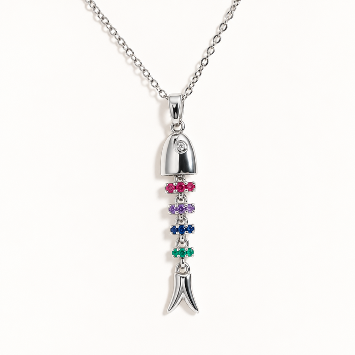 VENTRICULATED FISH NECKLACE