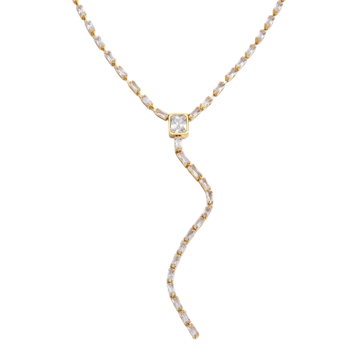 BAGUETTE LARIAT NECKLACE 💧