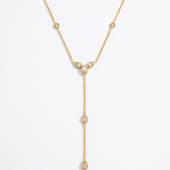 DROP LARIAT NECKLACE 💧