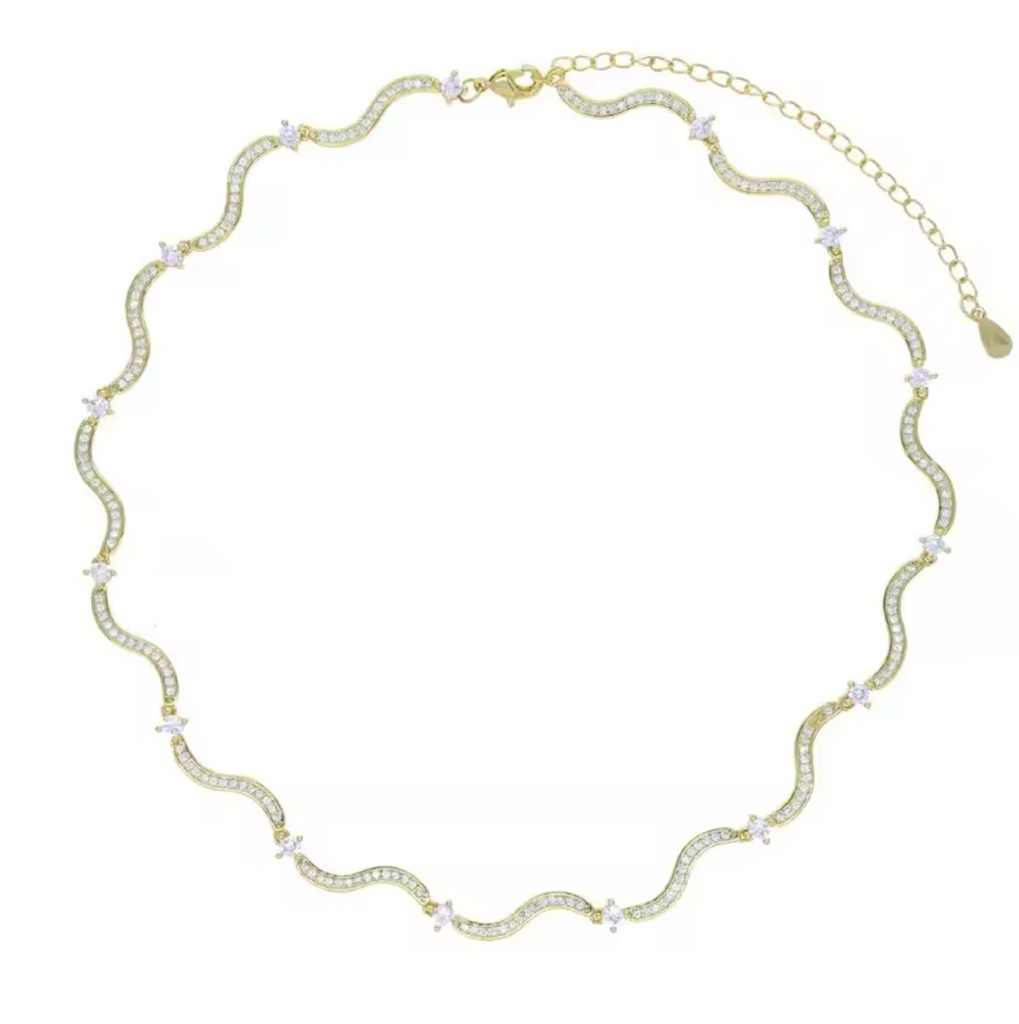 WAVY TENNIS NECKLACE