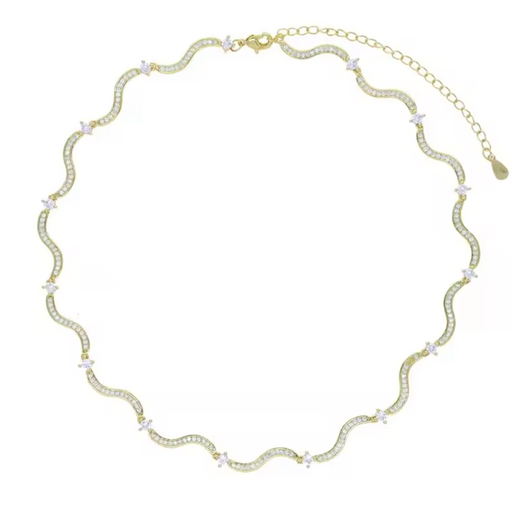 WAVY TENNIS NECKLACE