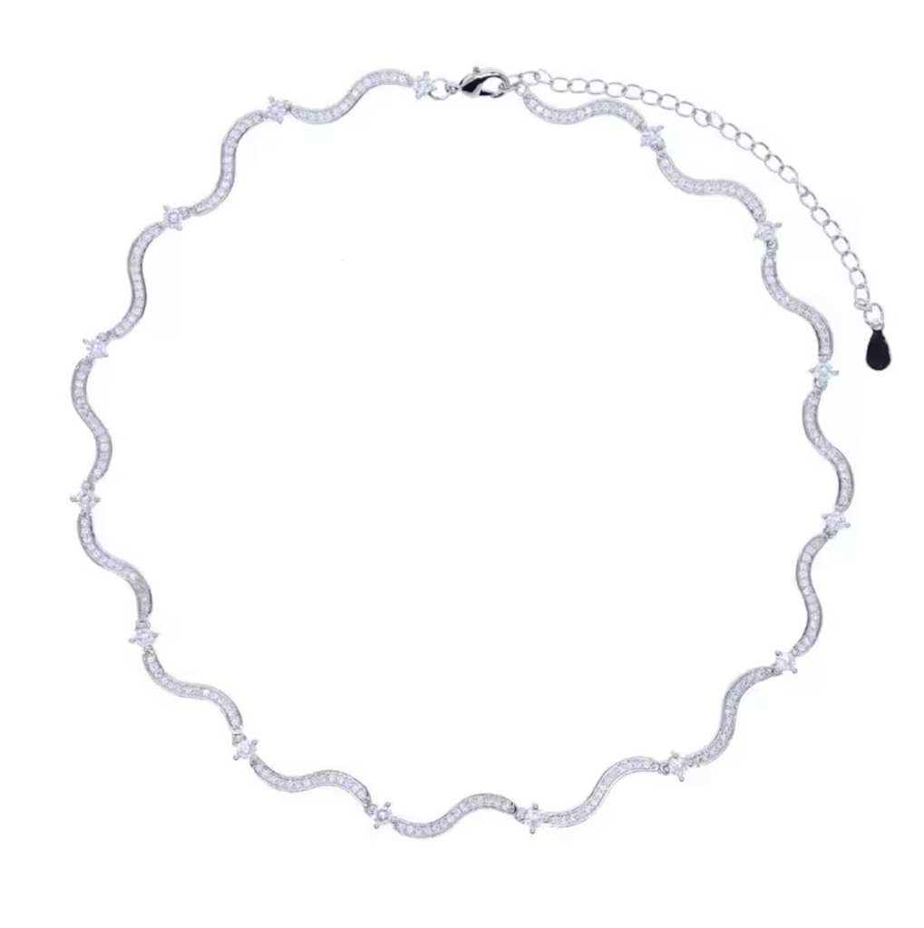 WAVY TENNIS NECKLACE