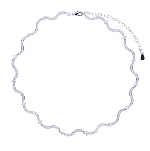 WAVY TENNIS NECKLACE