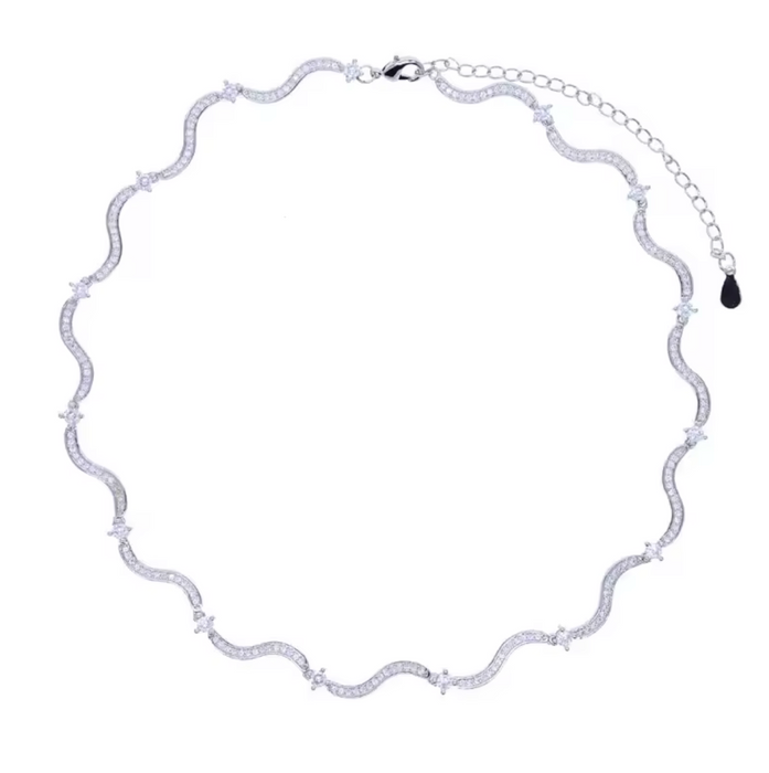 WAVY TENNIS NECKLACE