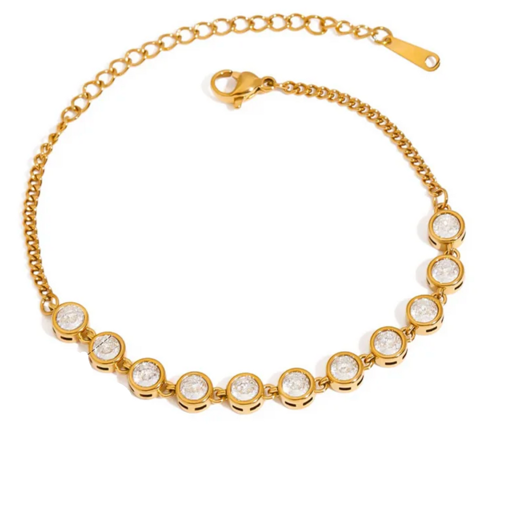 ROUND TENNIS CHAIN BRACELET💧