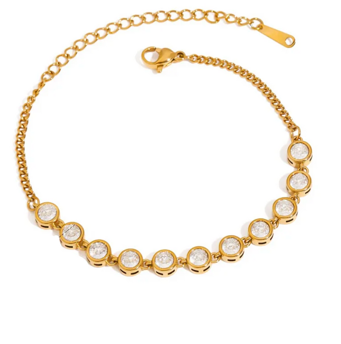 ROUND TENNIS CHAIN BRACELET💧