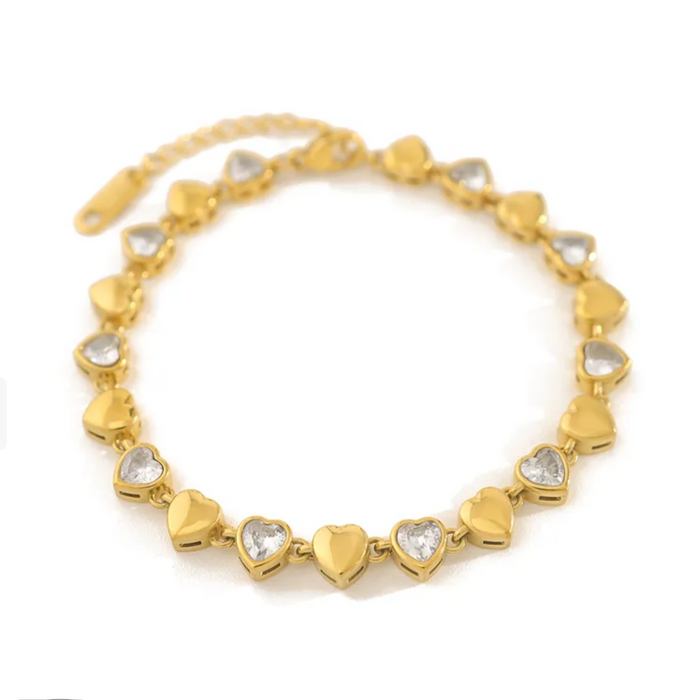 HEART TENNIS BRACELET 💧