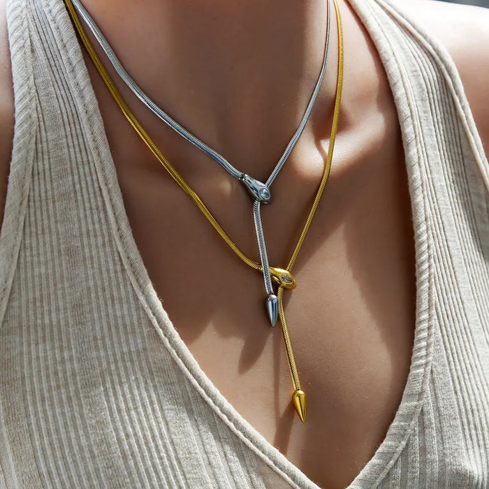 SNAKE LARIAT NECKLACE 💧