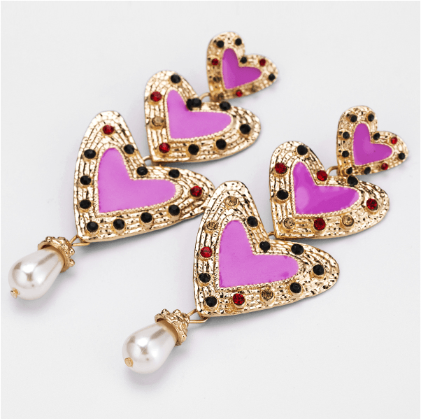 QUEEN OF HEARTS EARRINGS - ATTICA JEWELS