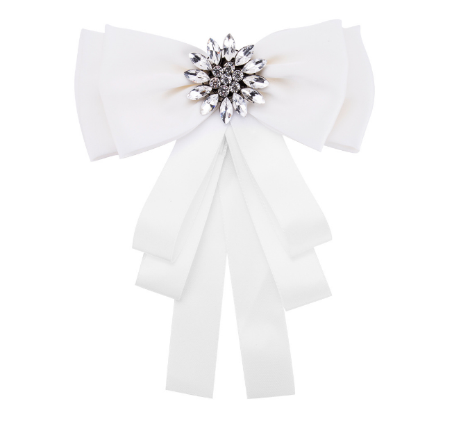 COCO BLANC BROOCH BOW - ATTICA JEWELS