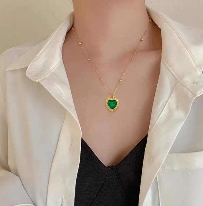 EMERALD HEART NECKLACE 💧